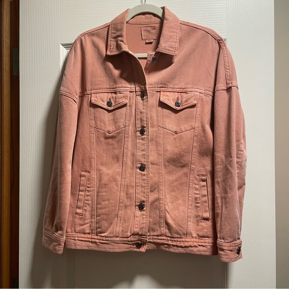 Vero Moda oversized pink denim jacket size small - Picture 2 of 6